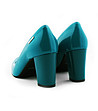 Дамски лачени кожени обувки в цвят тюркоаз Sarah-1 снимка