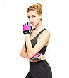 Ръкавици за фитнес в розово и сиво-2 снимка