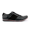 Мъжки черни спортни обувки от естествена кожа-0 снимка