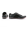 Мъжки черни спортни обувки от естествена кожа-2 снимка
