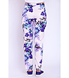 Дамски панталон със син флорален принт-1 снимка