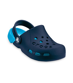 Детски сандали крокс тип сабо в син цвят снимка