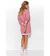 Розова рокля с бели кантове Ksenia-2 снимка