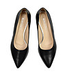 Кожени дамски обувки в черно Sharrie-1 снимка