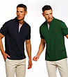 Комплект от две мъжки памучни Polo блузи в тъмносиньо и зелено-0 снимка