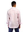 Мъжка риза в розов нюанс от лен и памук Lonnie-1 снимка