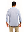 Светлосиня мъжка риза от лен и памук Maoli-1 снимка