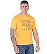 Памучна мъжка жълта тениска Raul-0 снимка