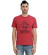 Червена памучна мъжка тениска Sylas-0 снимка