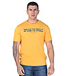 Памучна мъжка тениска в жълто Yegor-0 снимка