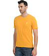 Памучна мъжка тениска в жълто Yanis-2 снимка