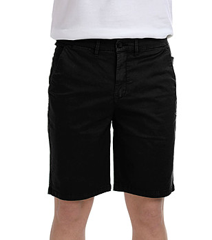Черен памучен мъжки къс панталон Austin снимка