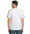 Бяла памучна мъжка тениска с контрастни кантове Lark-1 снимка