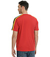 Червена памучна мъжка тениска с контрастни кантове Lark-1 снимка