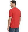Червена памучна мъжка тениска с контрастни кантове Chinos-1 снимка