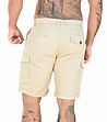 Къс памучен мъжки панталон в пясъчен нюанс Elbert-1 снимка