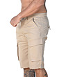 Мъжки памучни къси панталони в бежово Ansel-4 снимка