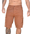 Памучни мъжки къси панталони в цвят керемида Piedro-0 снимка