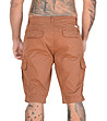 Памучни мъжки къси панталони в цвят керемида Piedro-1 снимка