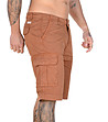 Памучни мъжки къси панталони в цвят керемида Piedro-3 снимка