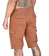 Памучни мъжки къси панталони в цвят керемида Piedro-4 снимка