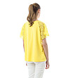 Асиметрична дамска жълта блуза Paula-1 снимка