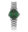 Сребрист мъжки часовник със зелен циферблат Tomi-0 снимка