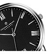 Сребрист мъжки часовник  с черен циферблат Tomi-2 снимка