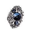Дамски пръстен със сини кристали Swarovski-1 снимка