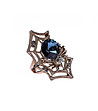 Масивен дамски пръстен със син кристал-2 снимка