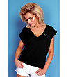 Дамска тениска в черно с брошка Zila-0 снимка