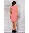 Розова памучна рокля с джобове Janette-1 снимка