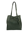 Тъмнозелена дамска кожена чанта Ambra-0 снимка