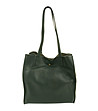 Тъмнозелена дамска кожена чанта Ambra-1 снимка