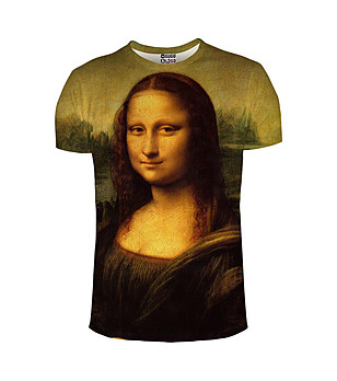 Unisex тениска с принт Мона Лиза снимка