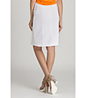 Бяла пола с висока талия-1 снимка