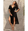 Черна ефирна плажна рокля Vera-0 снимка