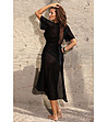 Черна ефирна плажна рокля Vera-1 снимка