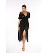 Черна ефирна плажна рокля Vera-2 снимка