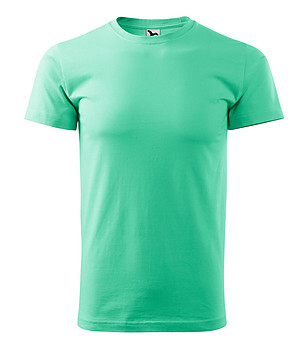 Мъжка зелена памучна тениска Zan снимка