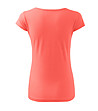 Дамска памучна тениска в цвят корал Lisha-1 снимка