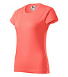 Памучна дамска тениска в цвят корал Celestina-2 снимка