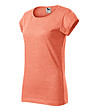 Дамска тениска в меланж на цвят корал Alisha-2 снимка