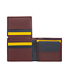 Кожен портфейл в бордо с цветни джобове Andres-2 снимка