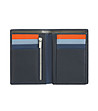 Тъмносин мъжки кожен портфейл с цветни елементи Craig-2 снимка