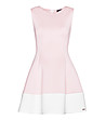 Розова рокля с контрастна основа-3 снимка
