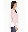 Розова дамска блуза с бял панел Marisa-2 снимка