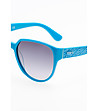 Дамски слънчеви очила със сини рамки-3 снимка