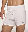 Мъжки памучни боксерки в бяло с лого-0 снимка