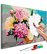 Пано за оцветяване по номера Flowers in Vase-0 снимка
